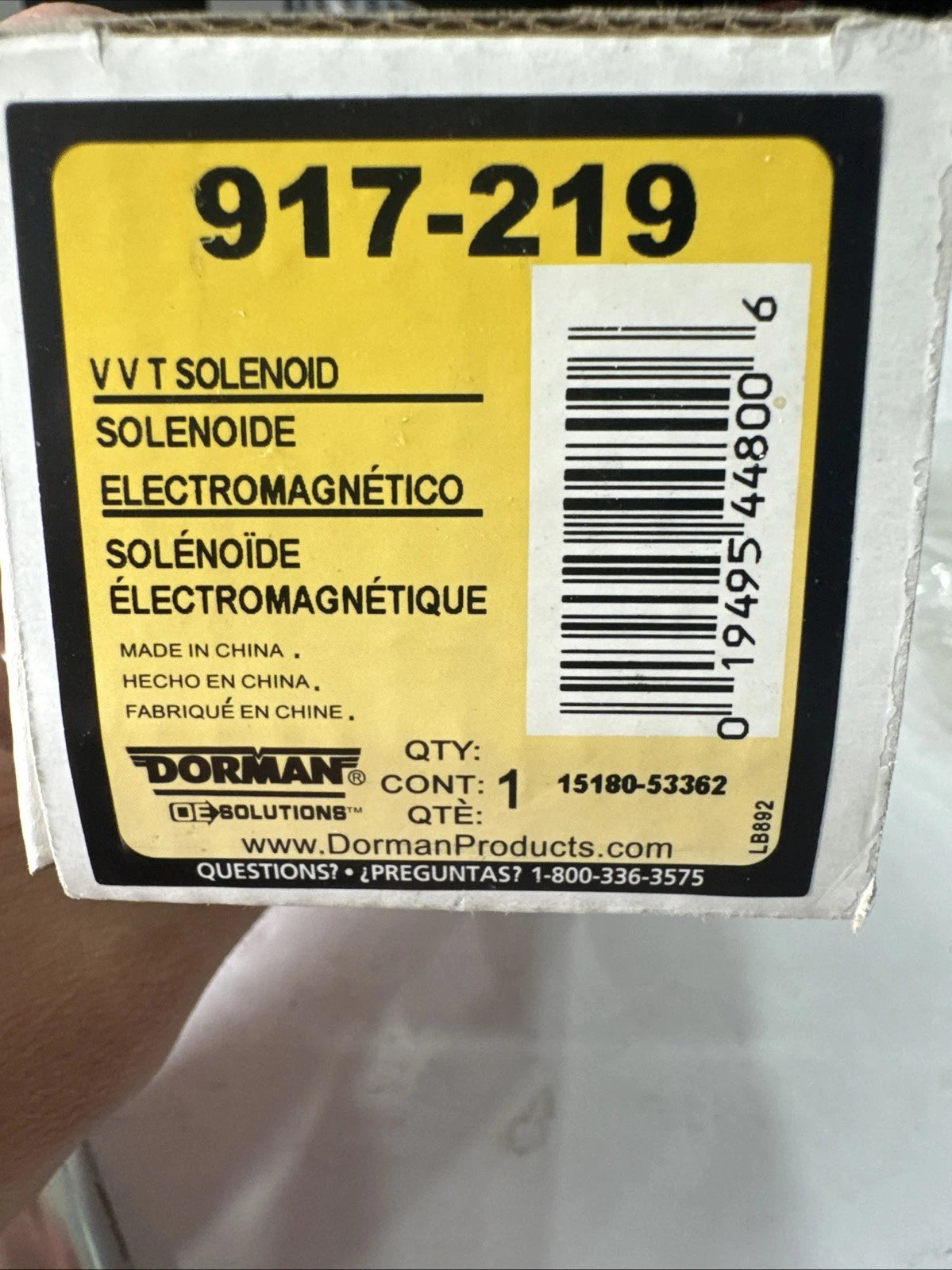 Dorman 917-219 VVT Solenoid GM Buick Cadillac Chevy GMC 12586722 New