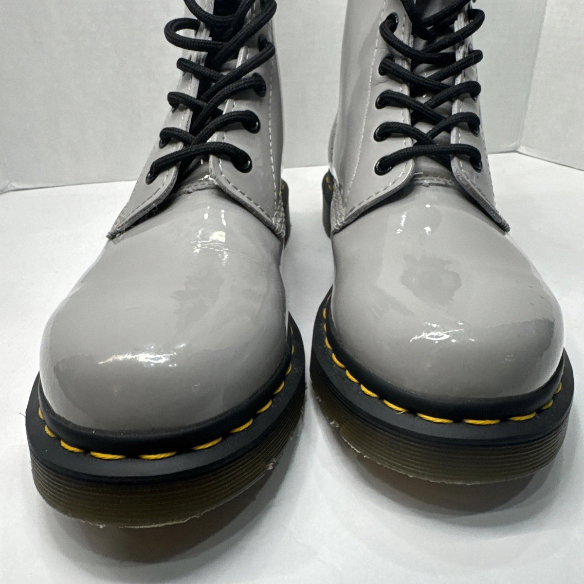 Dr Martens 1460 Patent Lamper Zinc Grey Womens 10 Boots 27635 New No Box