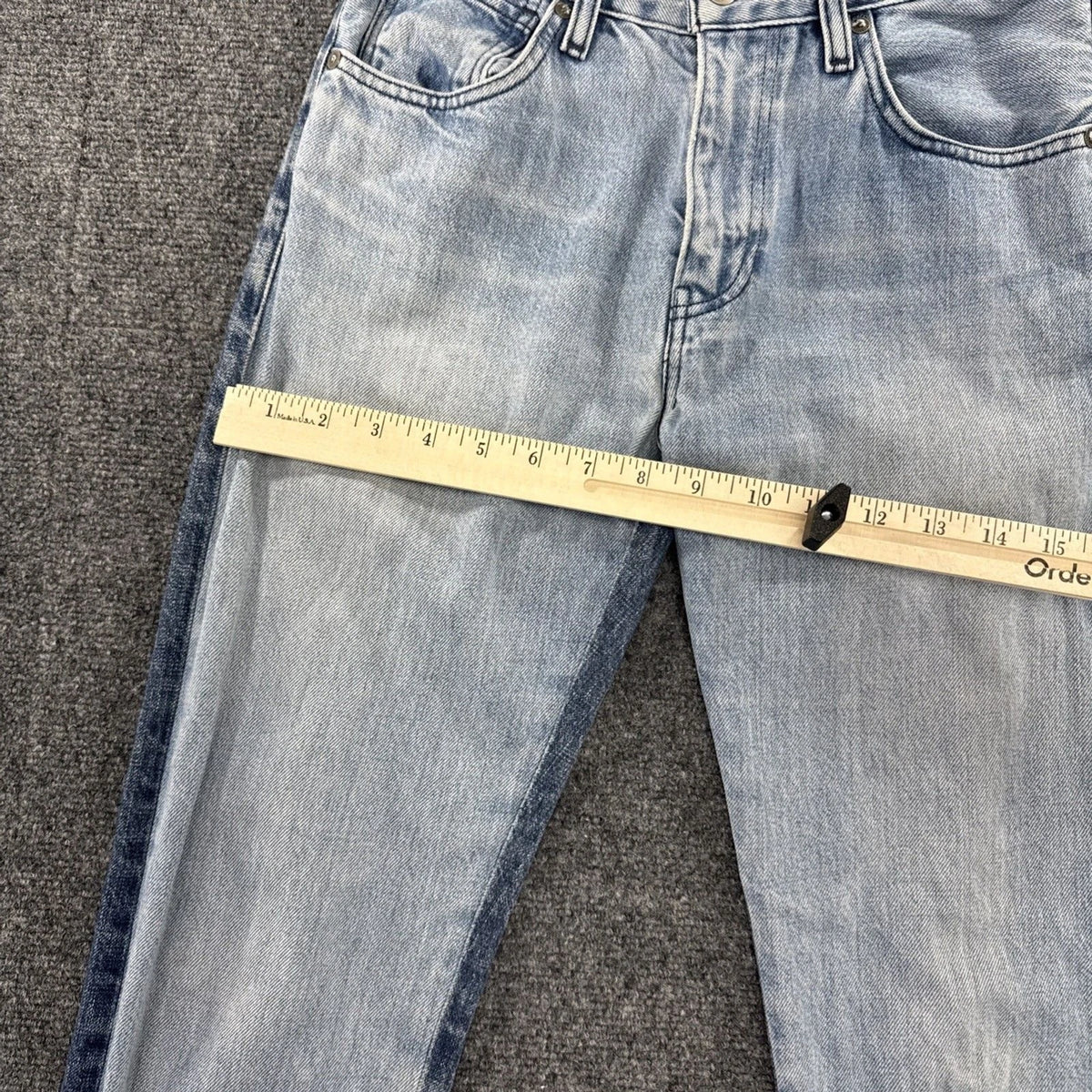 Levis Made Crafted Womens Two Tone Side Stripe Straight Leg Jeans 26 Cotton Blue