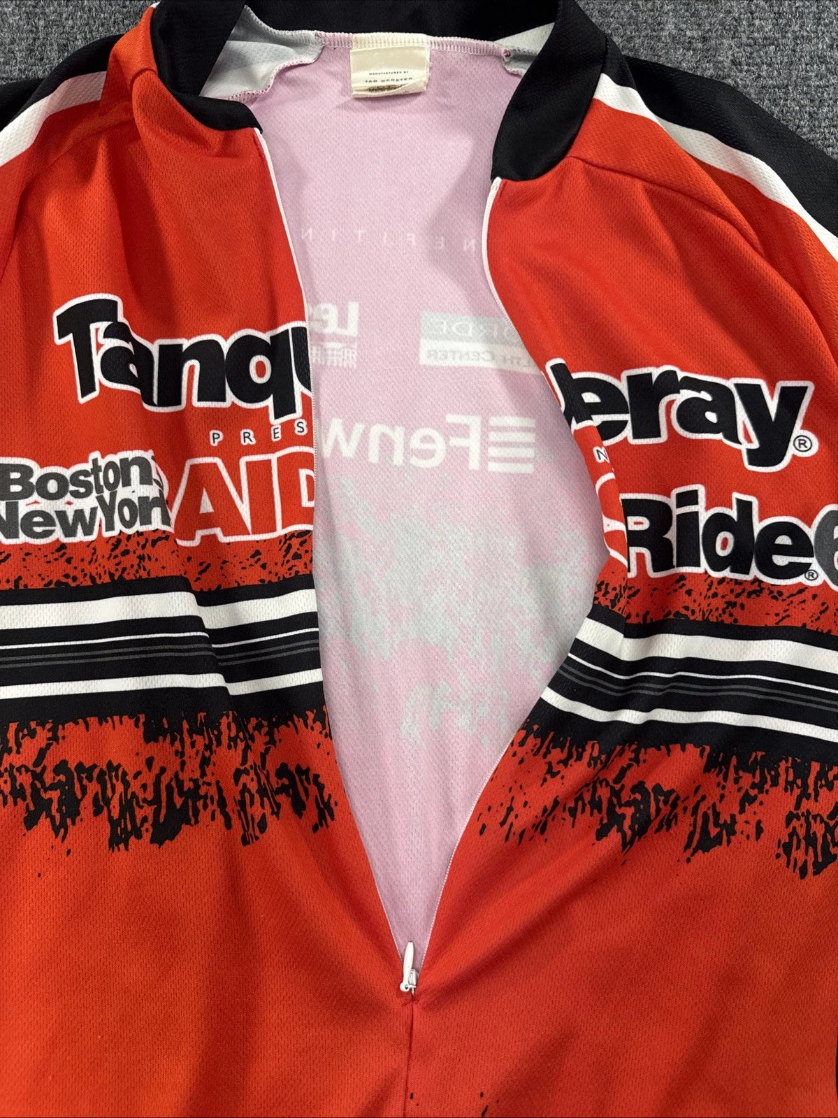 Vintage AIDS Ride 6 Tanqueray Cycling Jersey USA Made Bike Shirt M