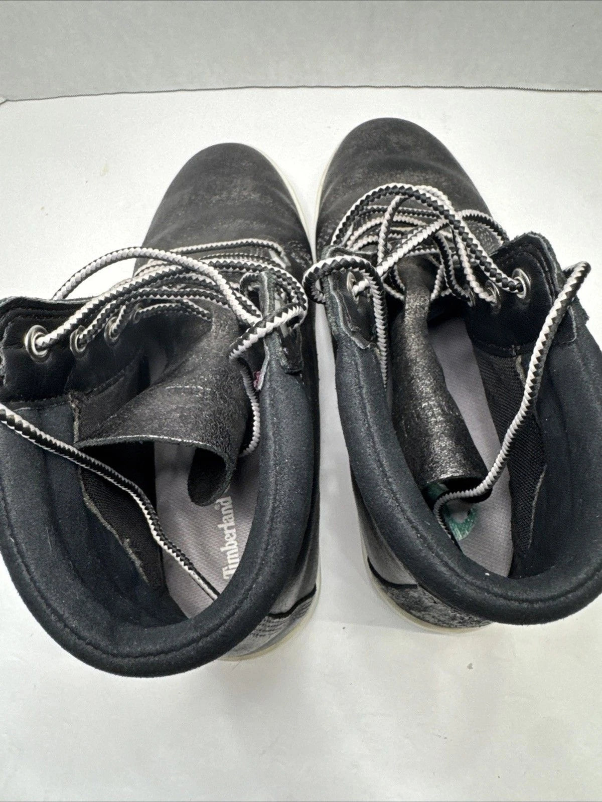 Timberland Dausette A1QIV Women’s 7.5 Black Metallic Leather Sneaker Boots