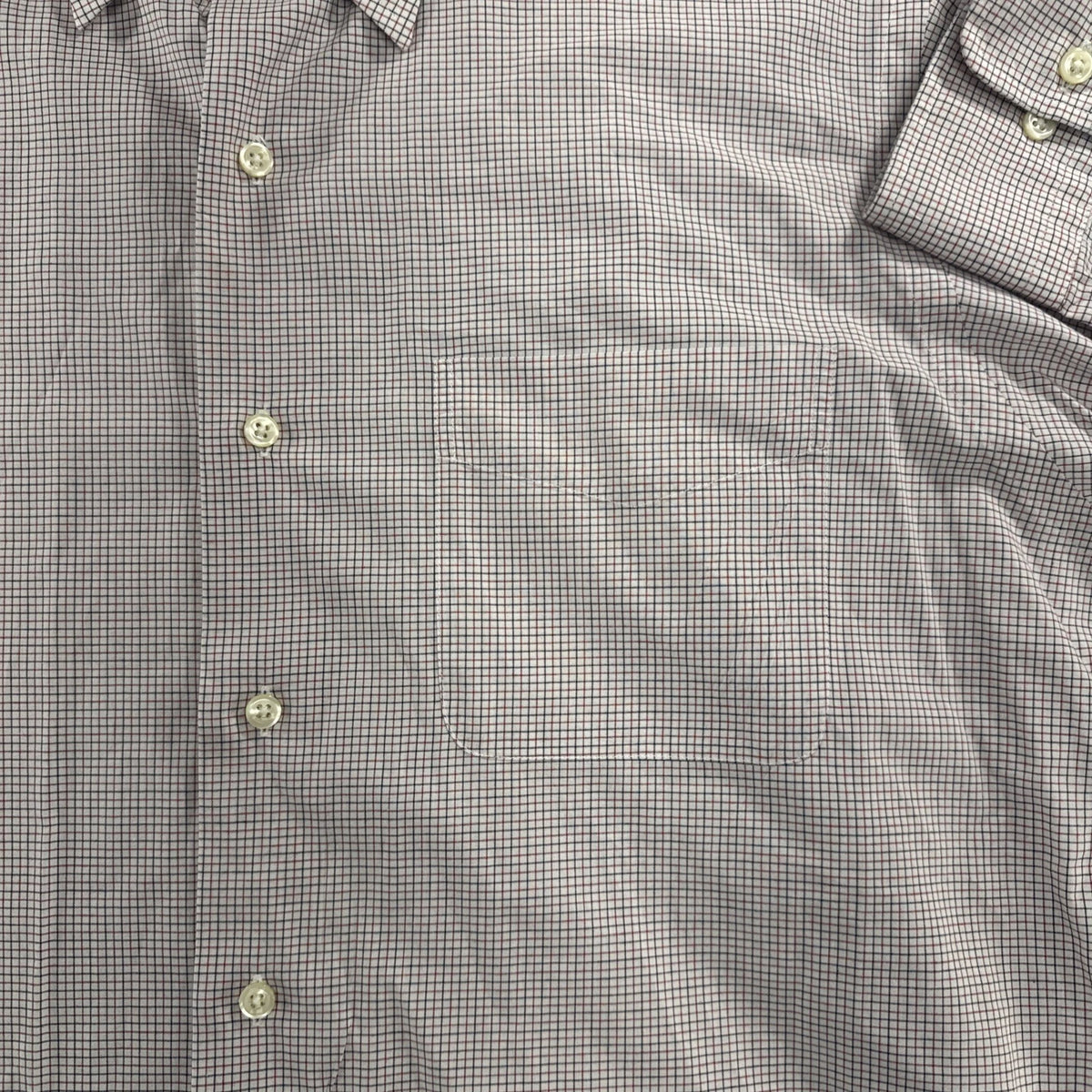 Lauren Ralph Lauren Micro Check Shirt 16.5 34/35 Red Blue White Cotton NWOT