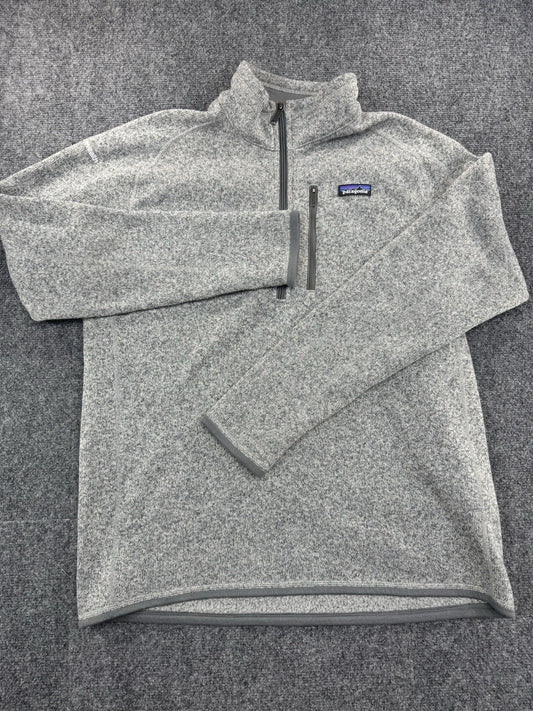 Patagonia Better Sweater 1/4 Zip Fleece Pullover, Men's Large, Gray 25522 - Pre-Owned