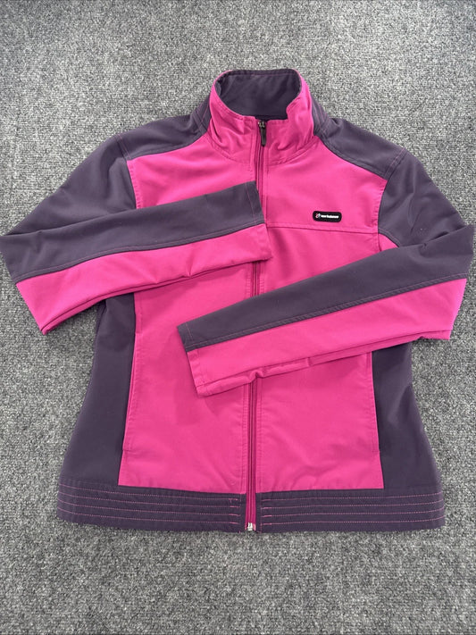 New Balance Womens S Pink Purple Softshell Full Zip Athletic Jacket WALJ6101