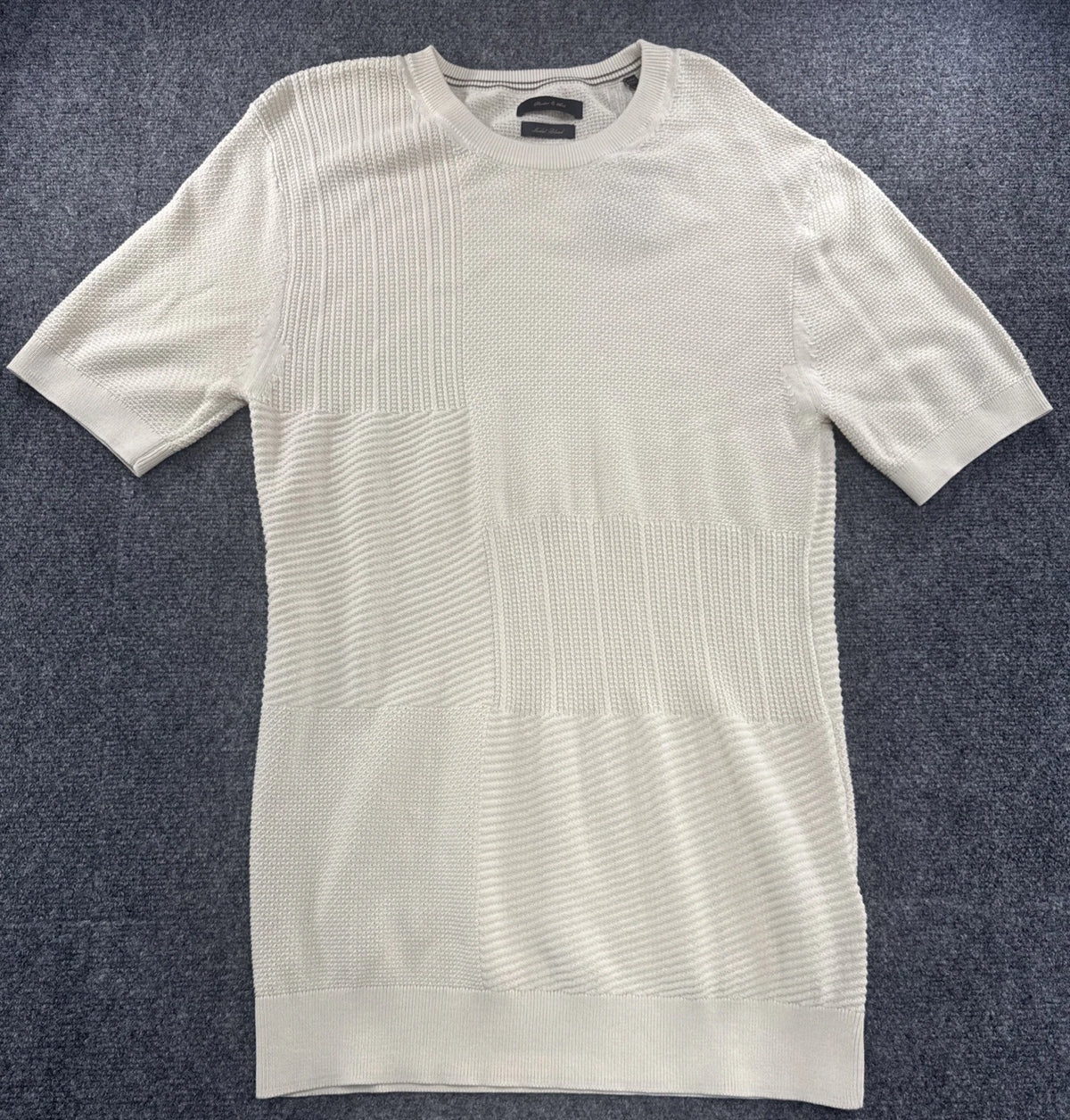 Porter & Ash Refined Structure Knit Top M Cream Modal Blend Quiet Luxury NWT