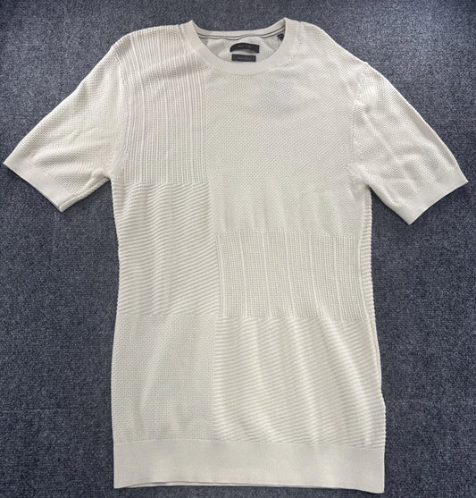 Porter & Ash Refined Structure Knit Top M Cream Modal Blend Quiet Luxury NWT