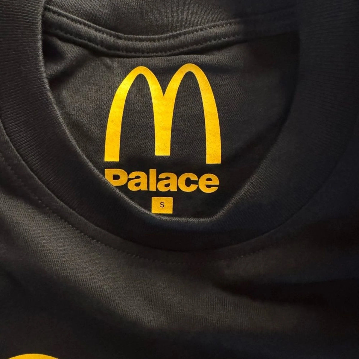 Palace x McDonald’s Black Yellow Logo Graphic T-Shirt Size Small NWT