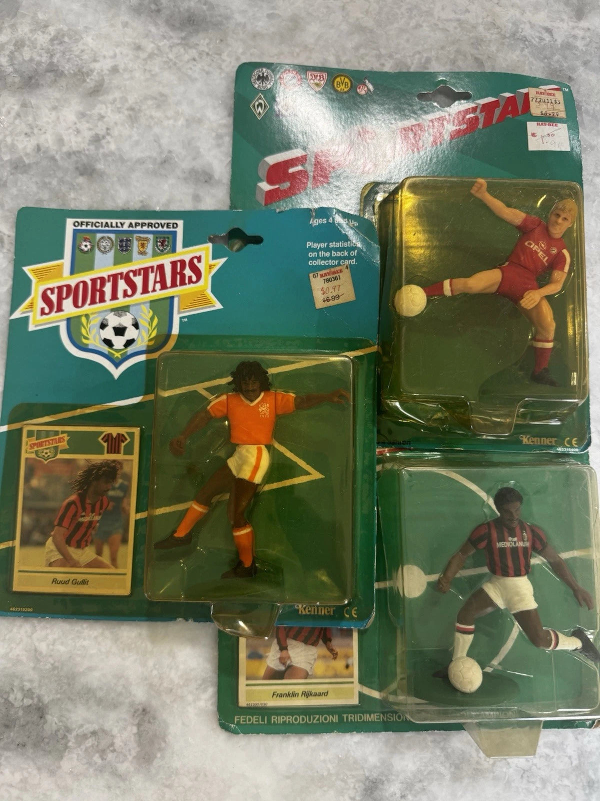Vintage Kenner Sportstars Soccer Figures Lot of 3 Action Figures MOC 1989