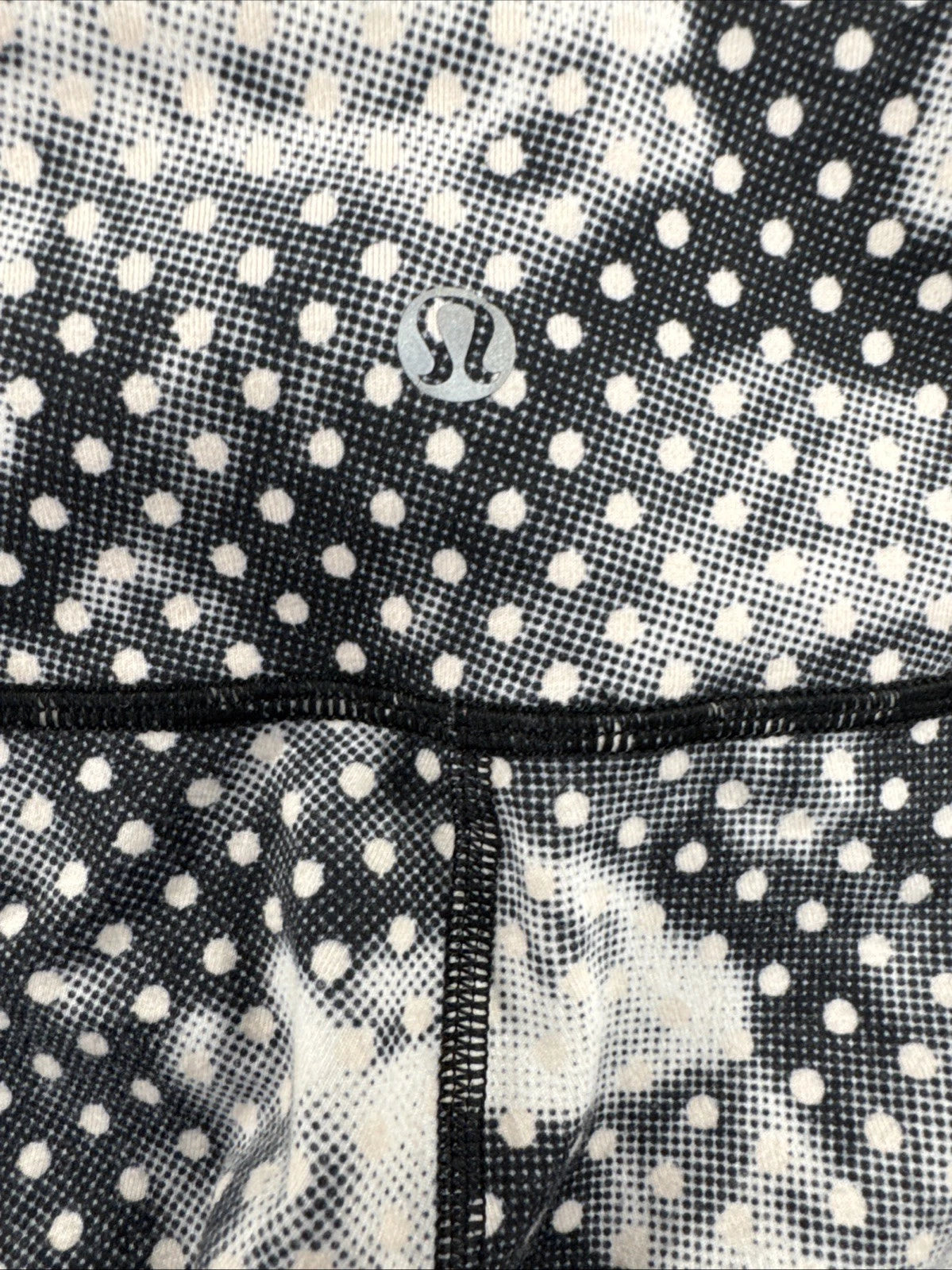 Lululemon Wunder Under Crop Sashiko Womens 4 Black White Petal Camo Leggings