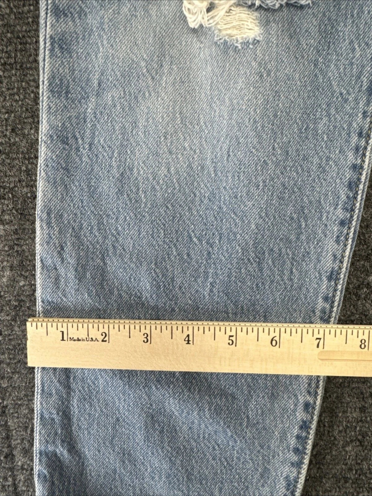 Levi’s 501 Original Jeans Women’s Approx W27 Light Wash Distressed Button Fly