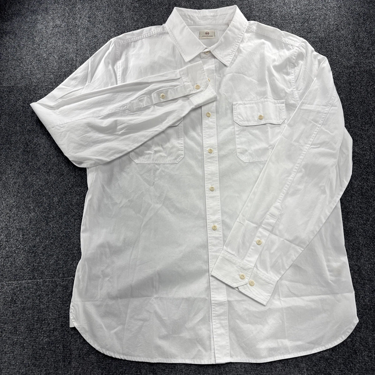 AG Jeans Benning Utility Shirt Mens XL White Cotton Button Down NWT 70670RCL