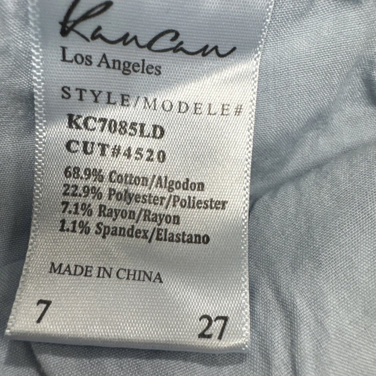 KanCan KC7035LD Jeans Womens 7/27 Dark Wash Stretch Bootcut Flare Denim