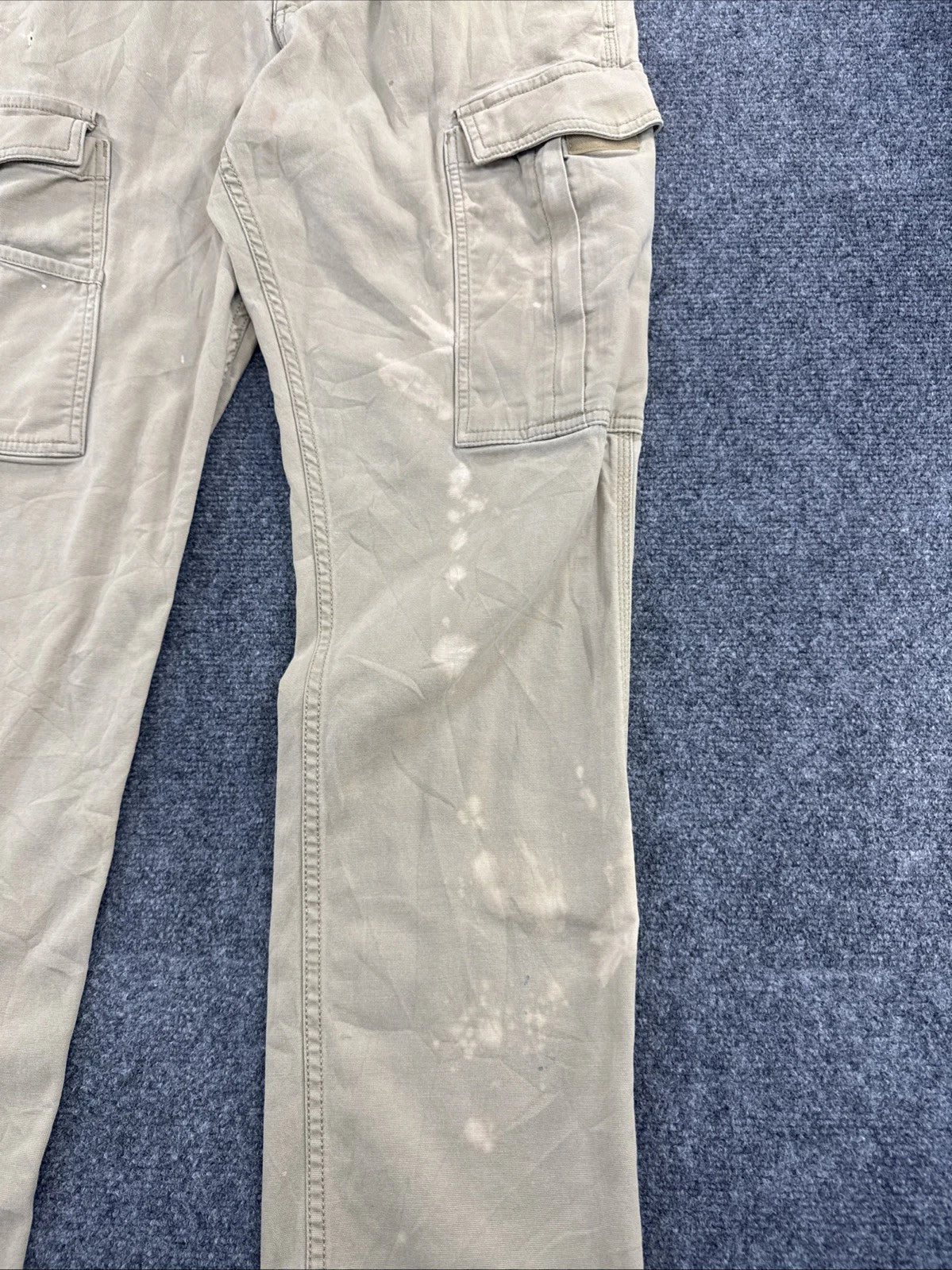Carhartt Relaxed Fit Cargo Pants Men’s 31x32 Khaki Distressed Workwear