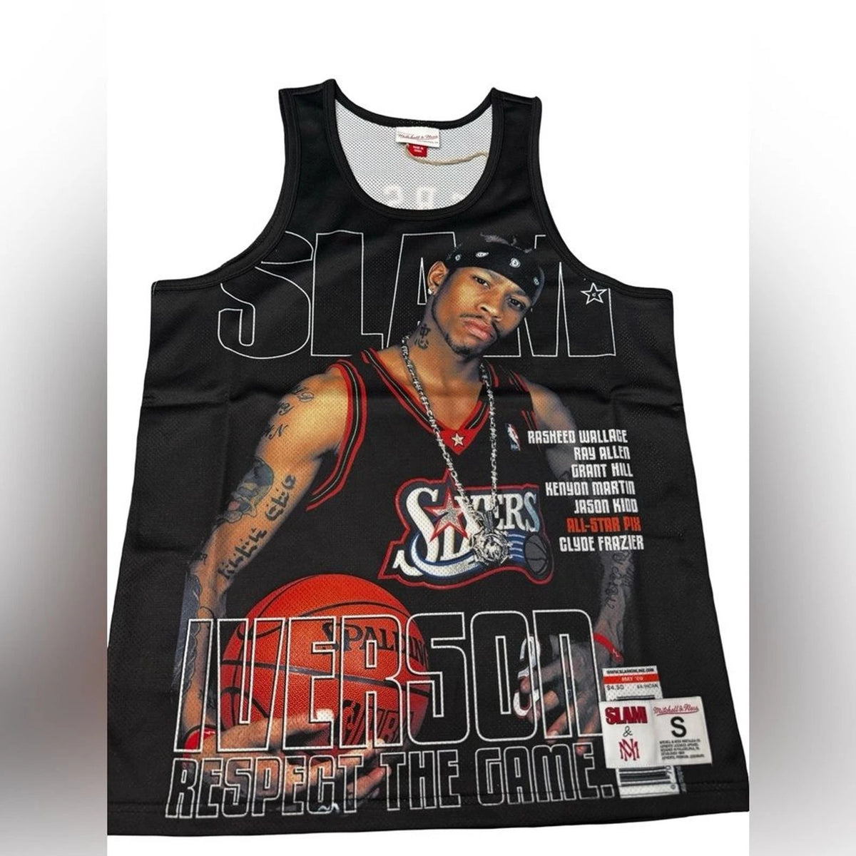 Mitchell & Ness Allen Iverson SLAM Sublimated Tank Men’s S Black Red NWT