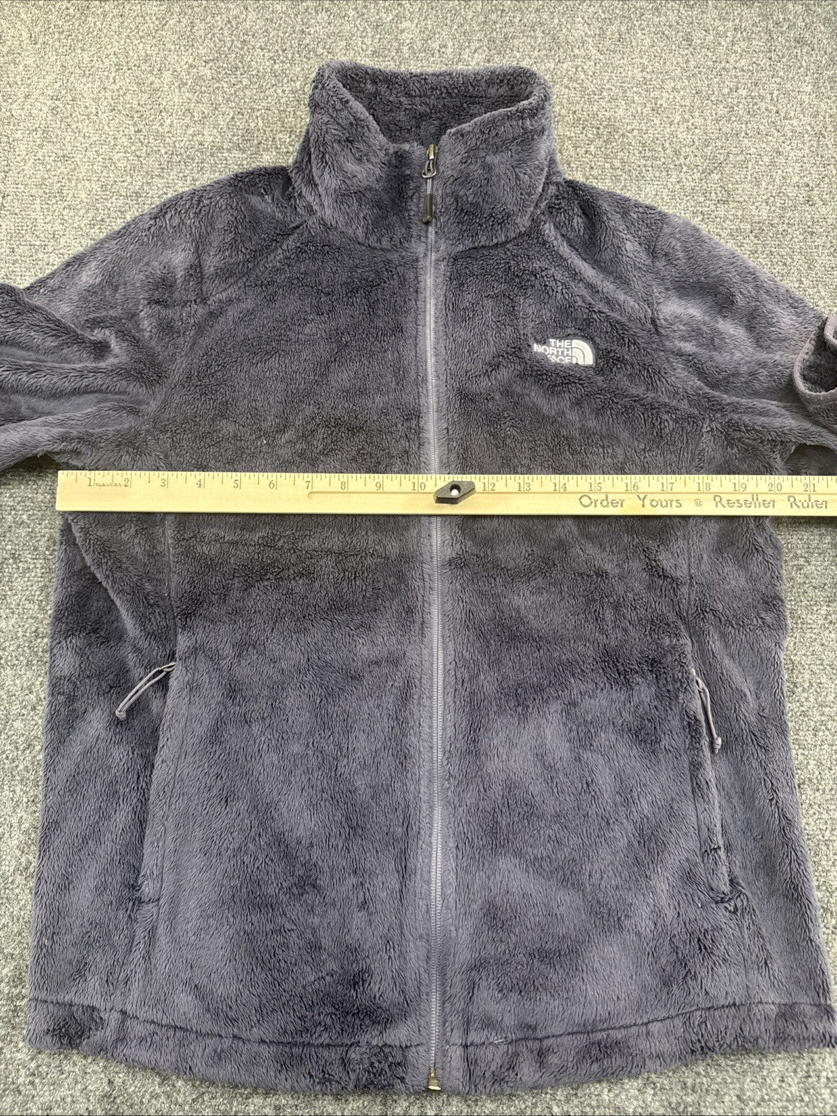 The North Face Osito 2 Women’s Gray High Pile Fleece Jacket C782 Full Zip