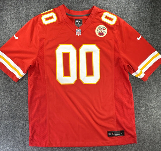 Nike Kansas City Chiefs NFL Custom Coach Eric #00 Red Jersey Mens XL