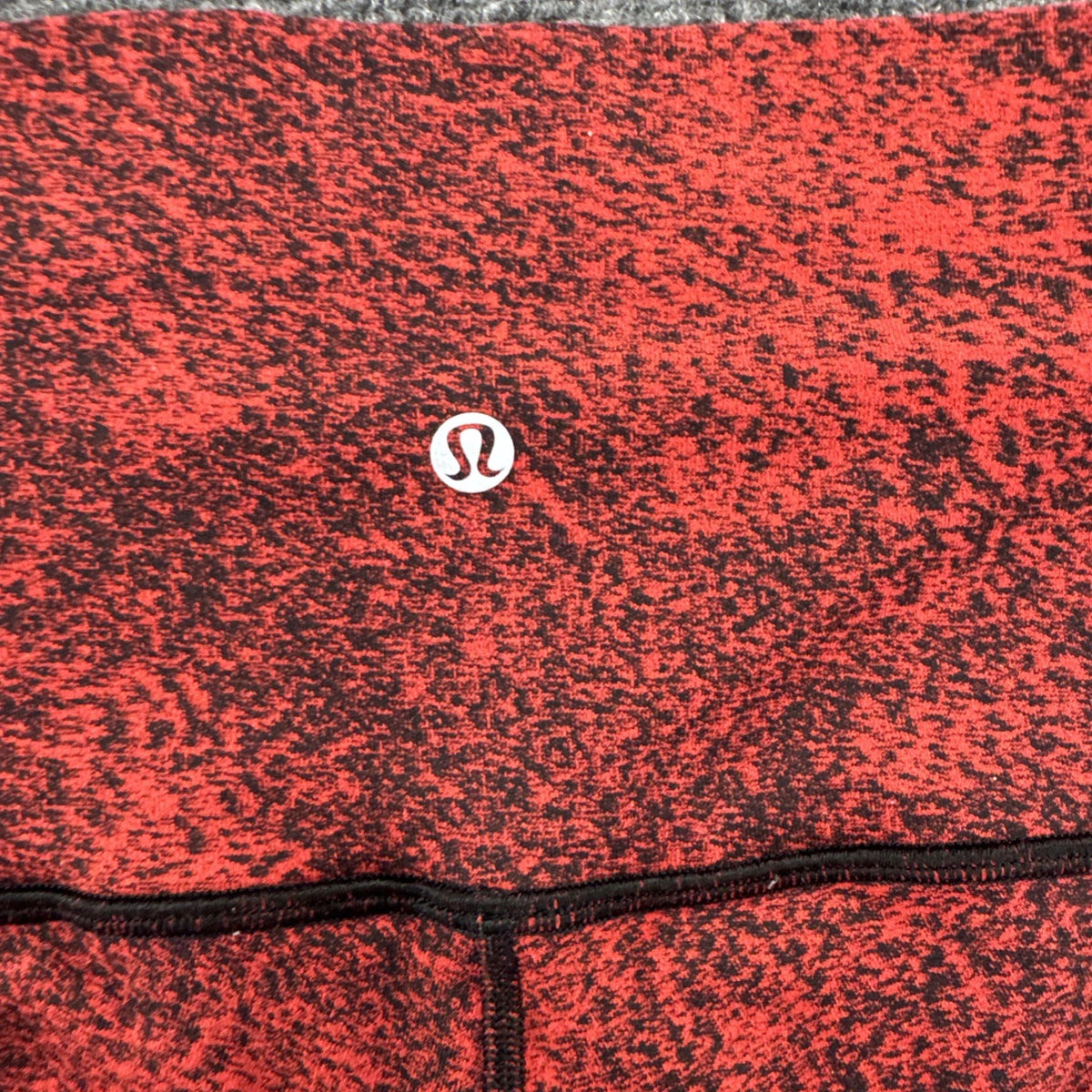 Lululemon x SoulCycle To The Beat Tight 24" Reflective Red Black Leggings Size 4