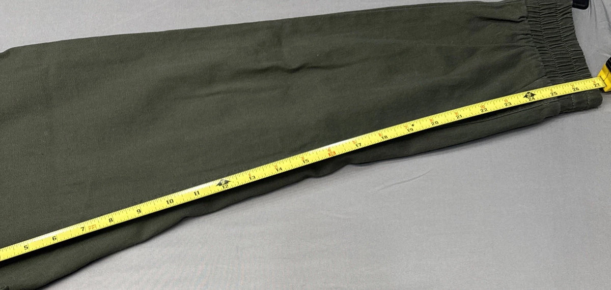 RD Style Women's Small Green Joggers Zipper Waist Activewear Pants EUC