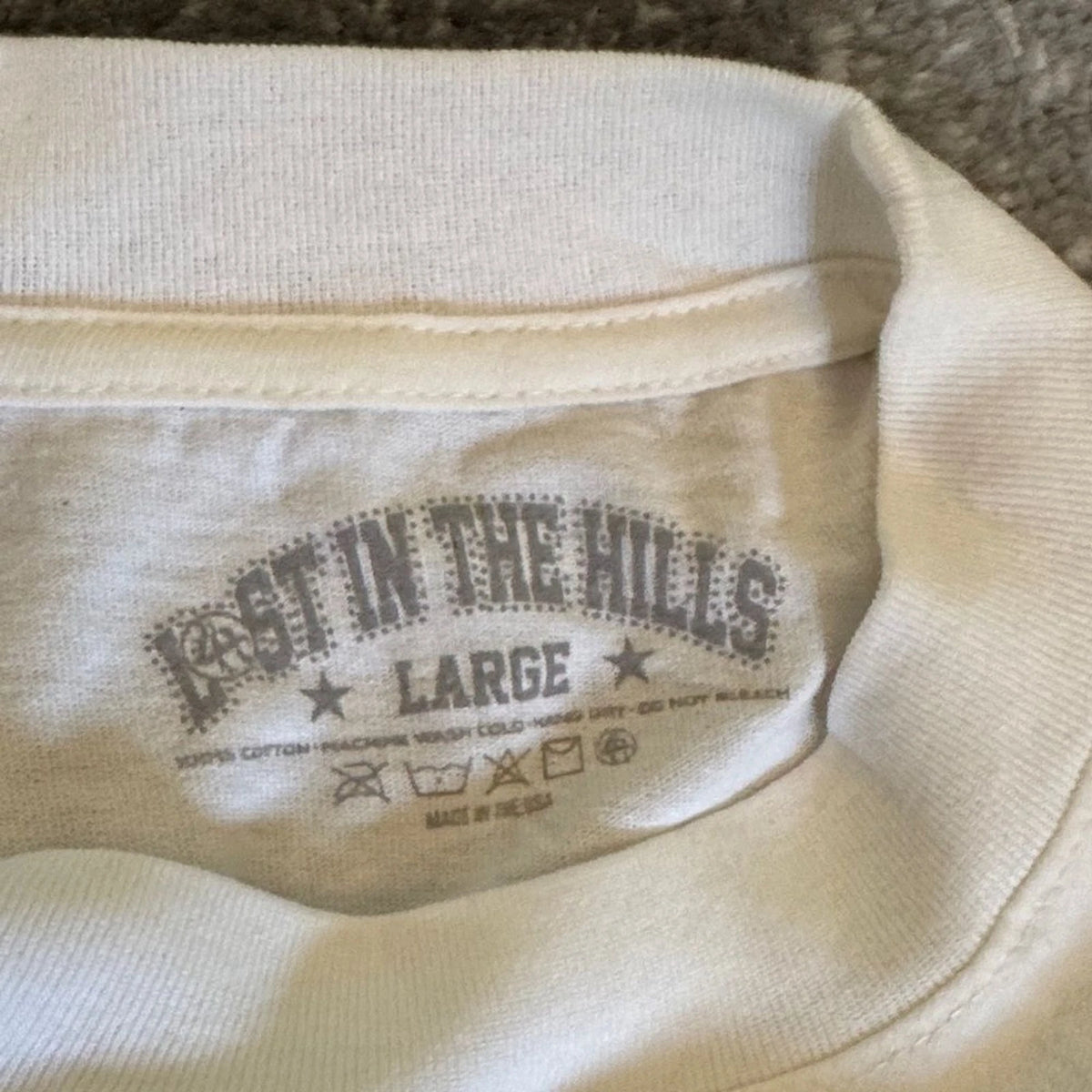 Title: Lost in the Hills Jesus Crown Muscle Tank Men’s Large White Graphic NWT