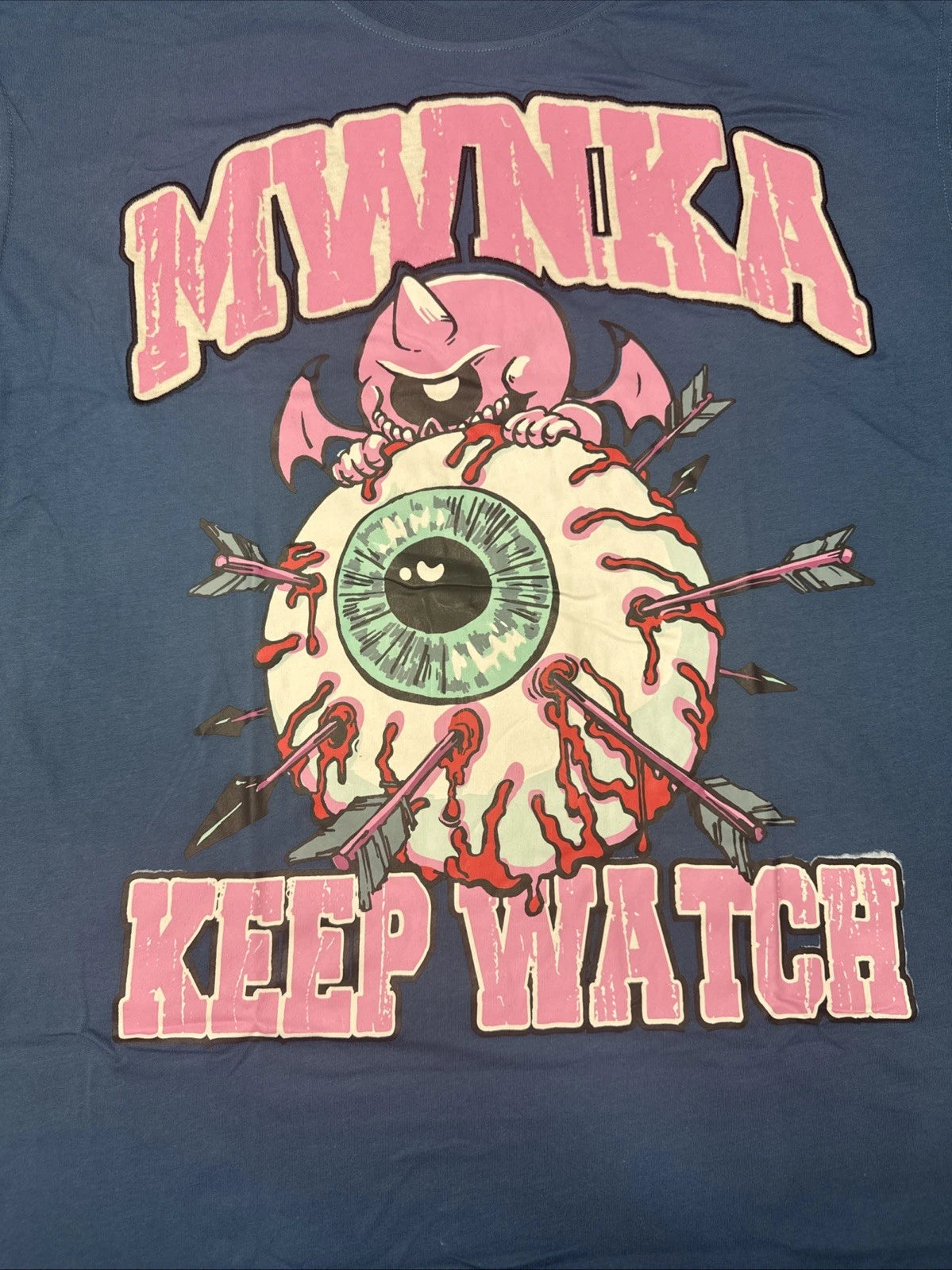 Mishka MNWKA Blue and Pink Short Sleeve T Mens Large BNWT