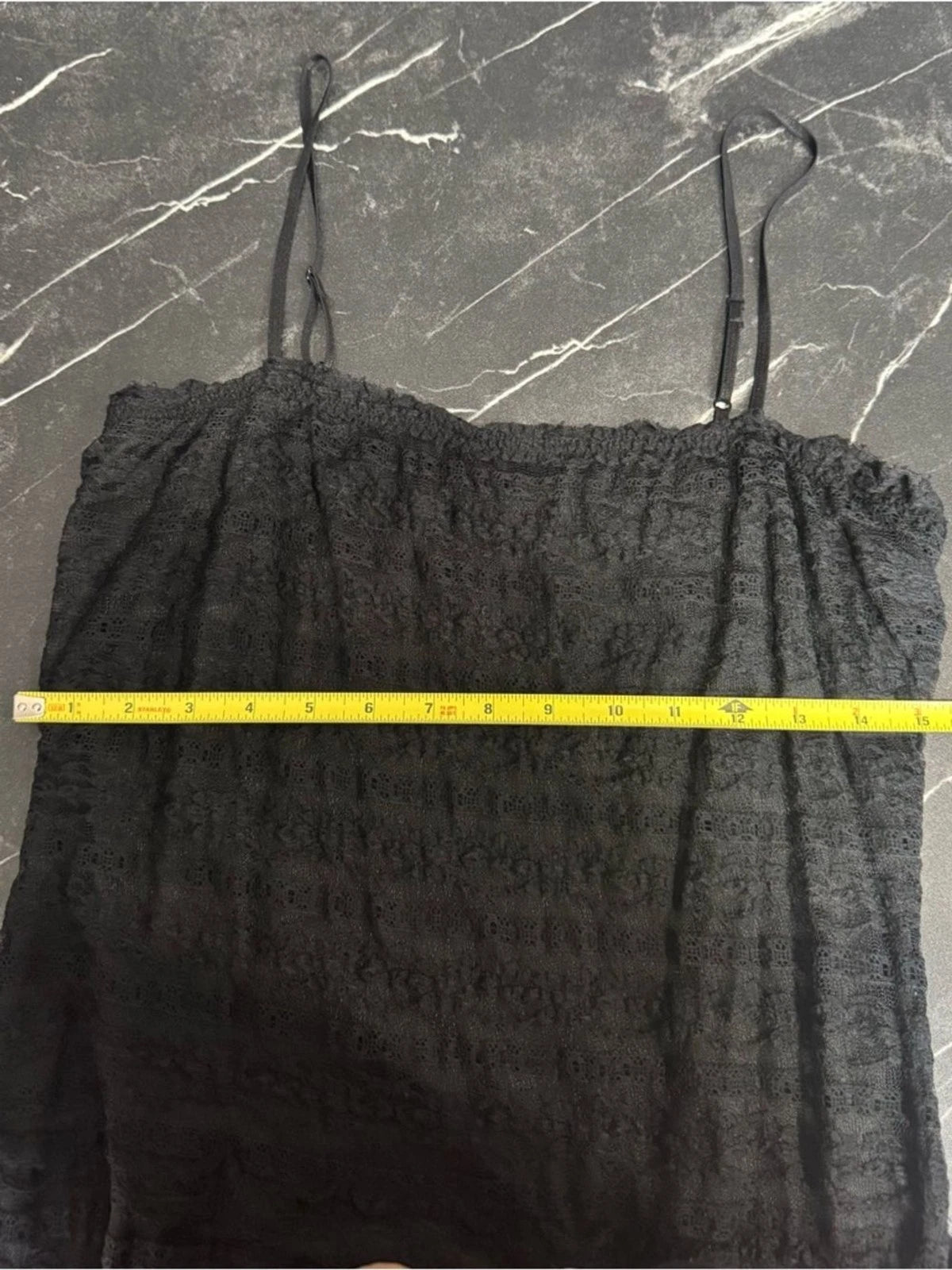 Max Studio Black Lace Strapless Midi Dress Women's Size 12 EUC Cocktail Chic