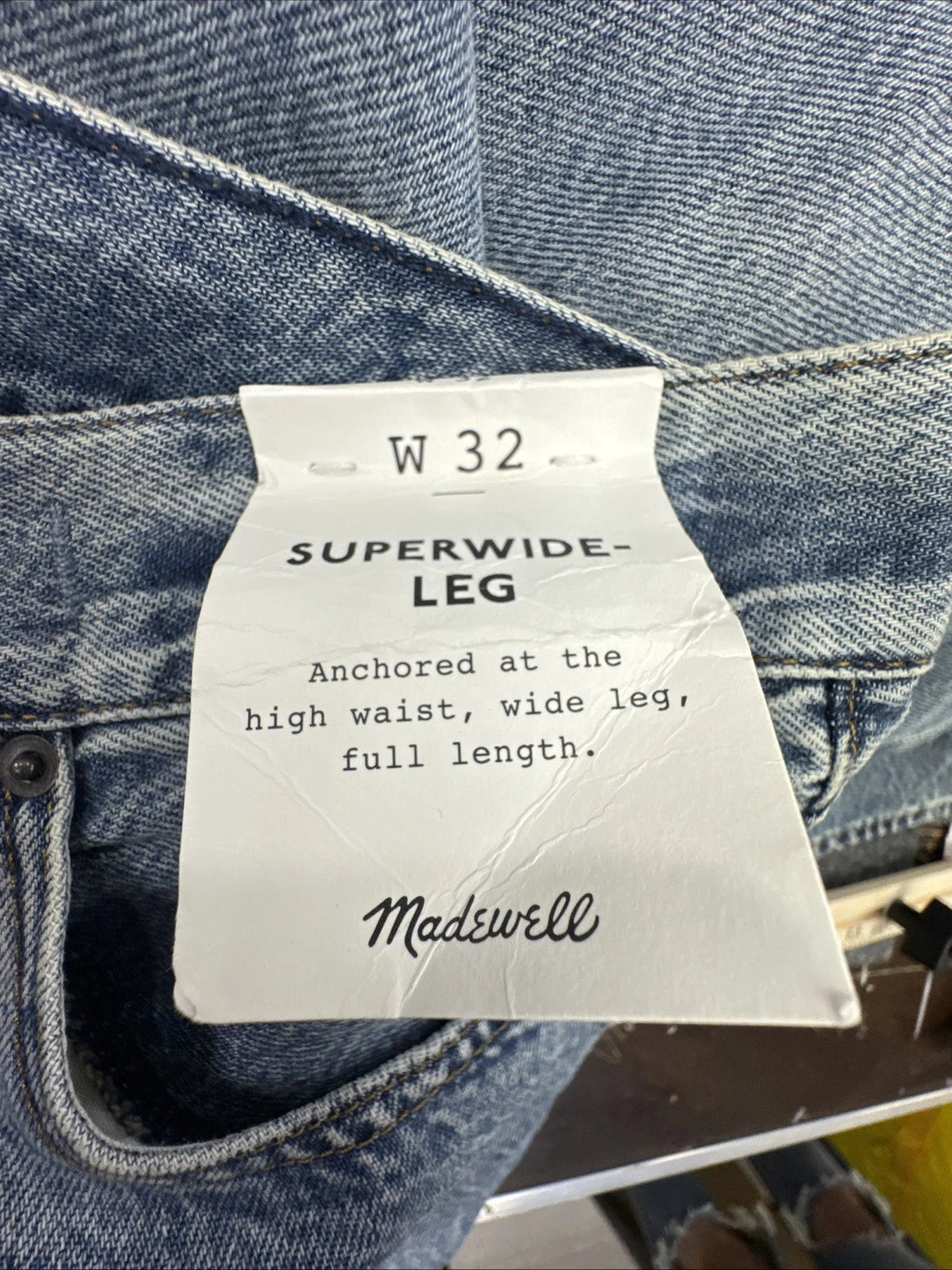 Madewell Superwide-Leg Jeans Women W32 High Rise Wide Leg Light Wash NWT