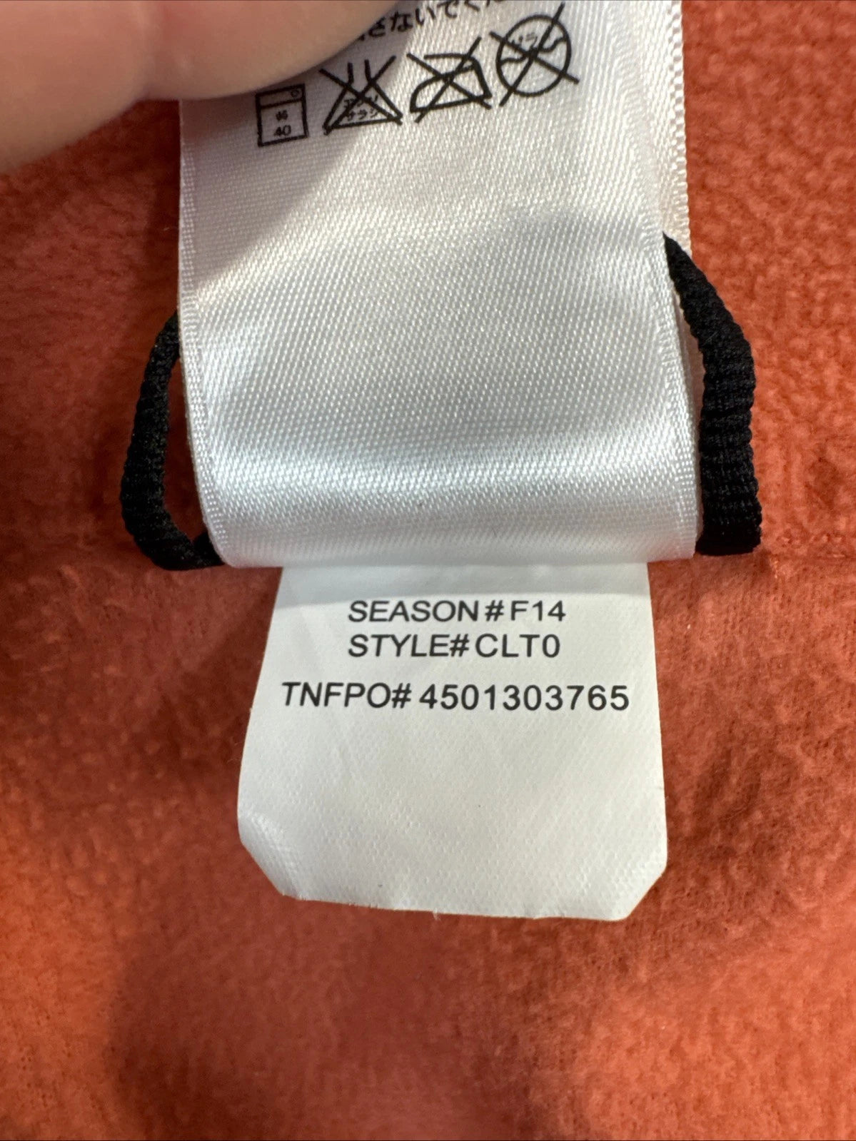 The North Face Girls Fleece Jacket L 14/16 Orange Full Zip Fall 2014 CLTO