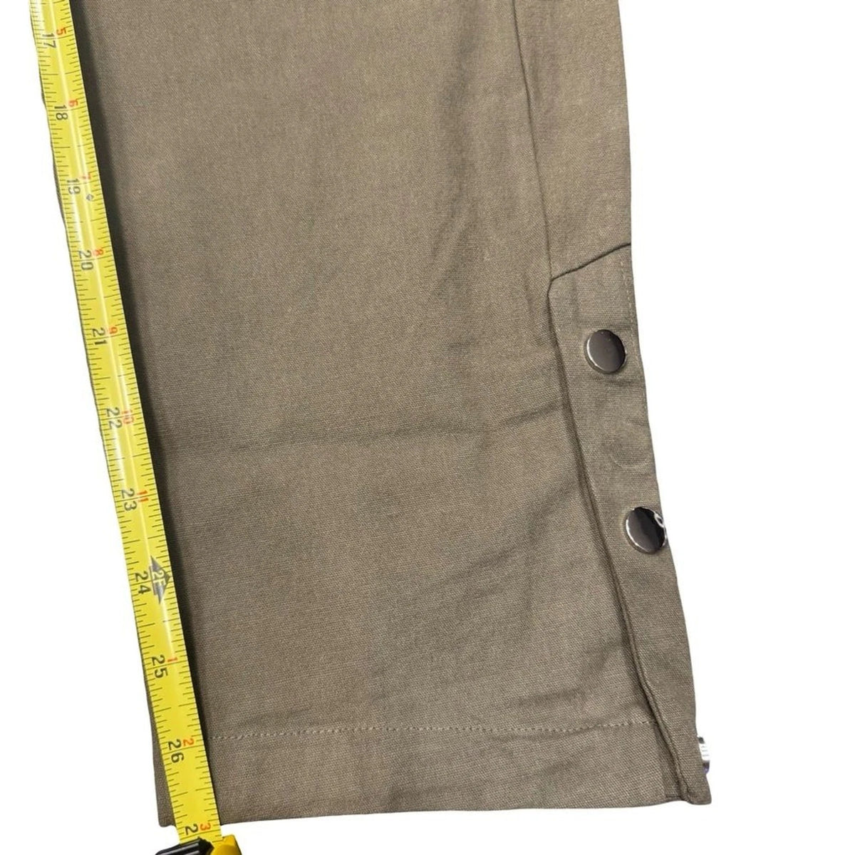MNML Mens XS Olive Green Cargo Pants Yellow Drawstring Streetwear Utility