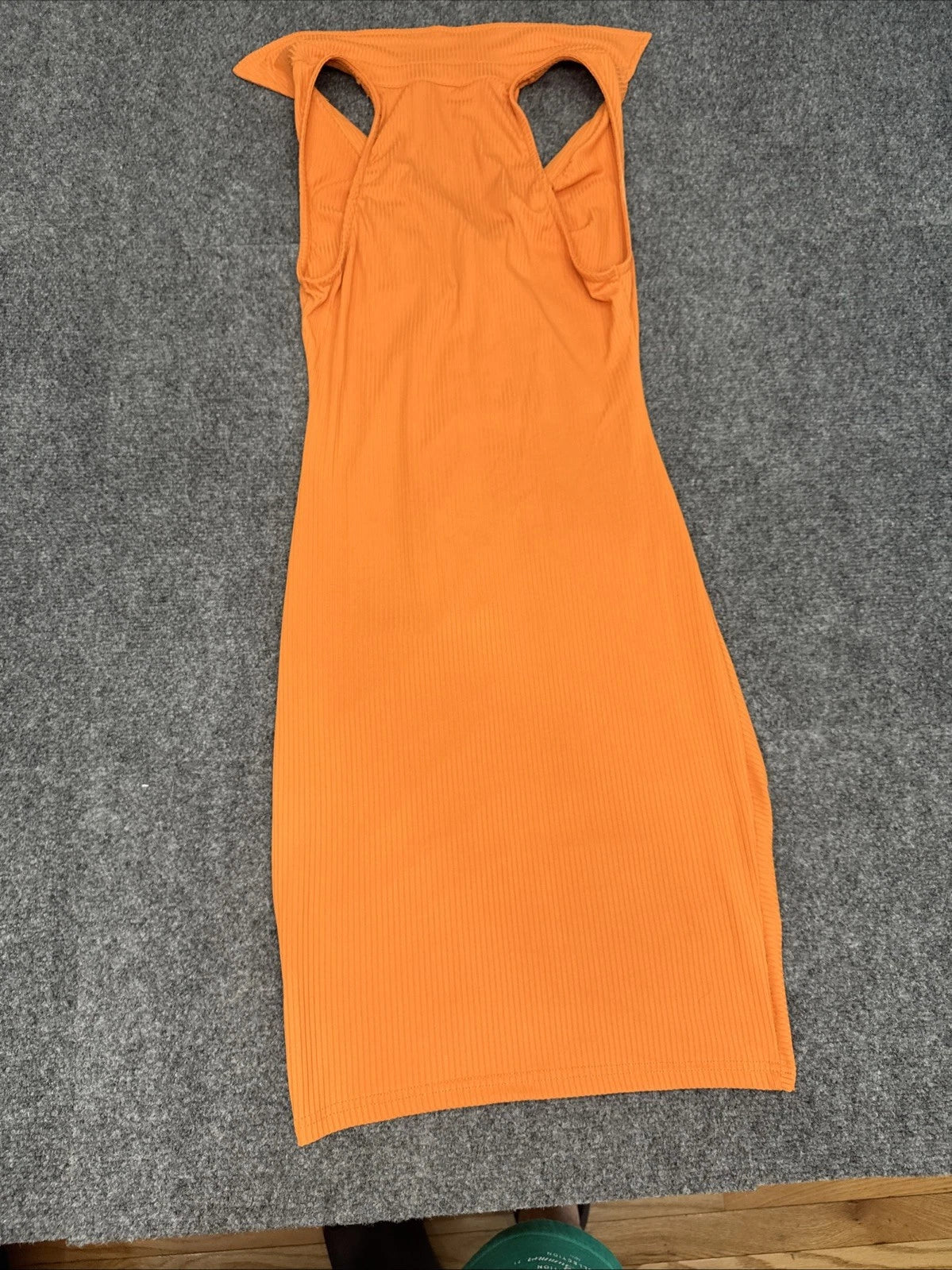 SHEIN Orange Bodycon Mini Dress Women's US 4 Sleeveless V-Neck BNWOT