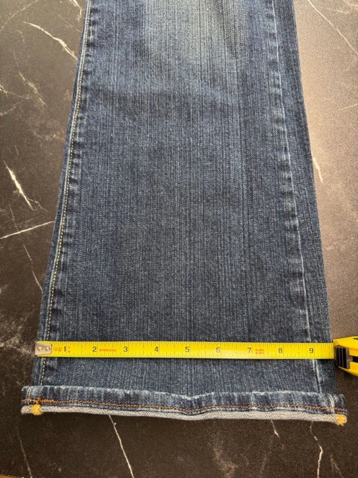 Vigoss Mid Blue Flare Jeans Juniors 11/12 Distressed Retro Denim Trendy