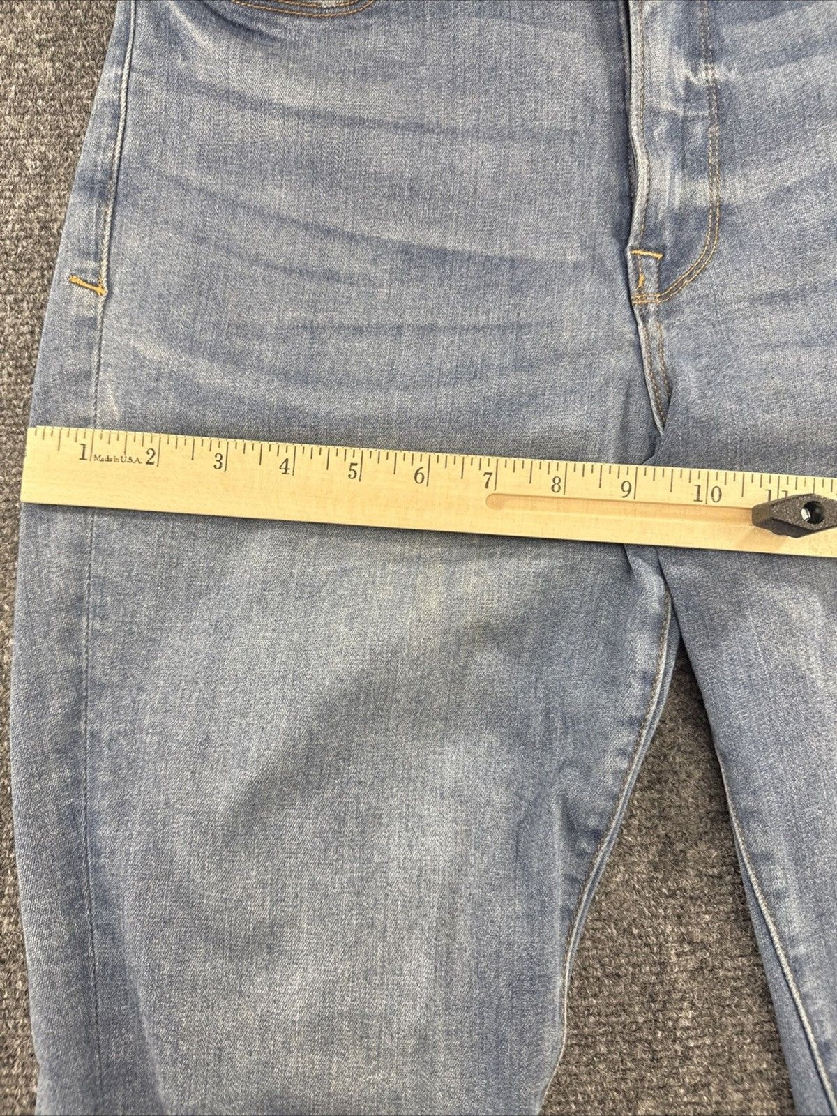 Good American Good Waist Jeans Women 12/31 Blue Raw Frayed Hem Stretch