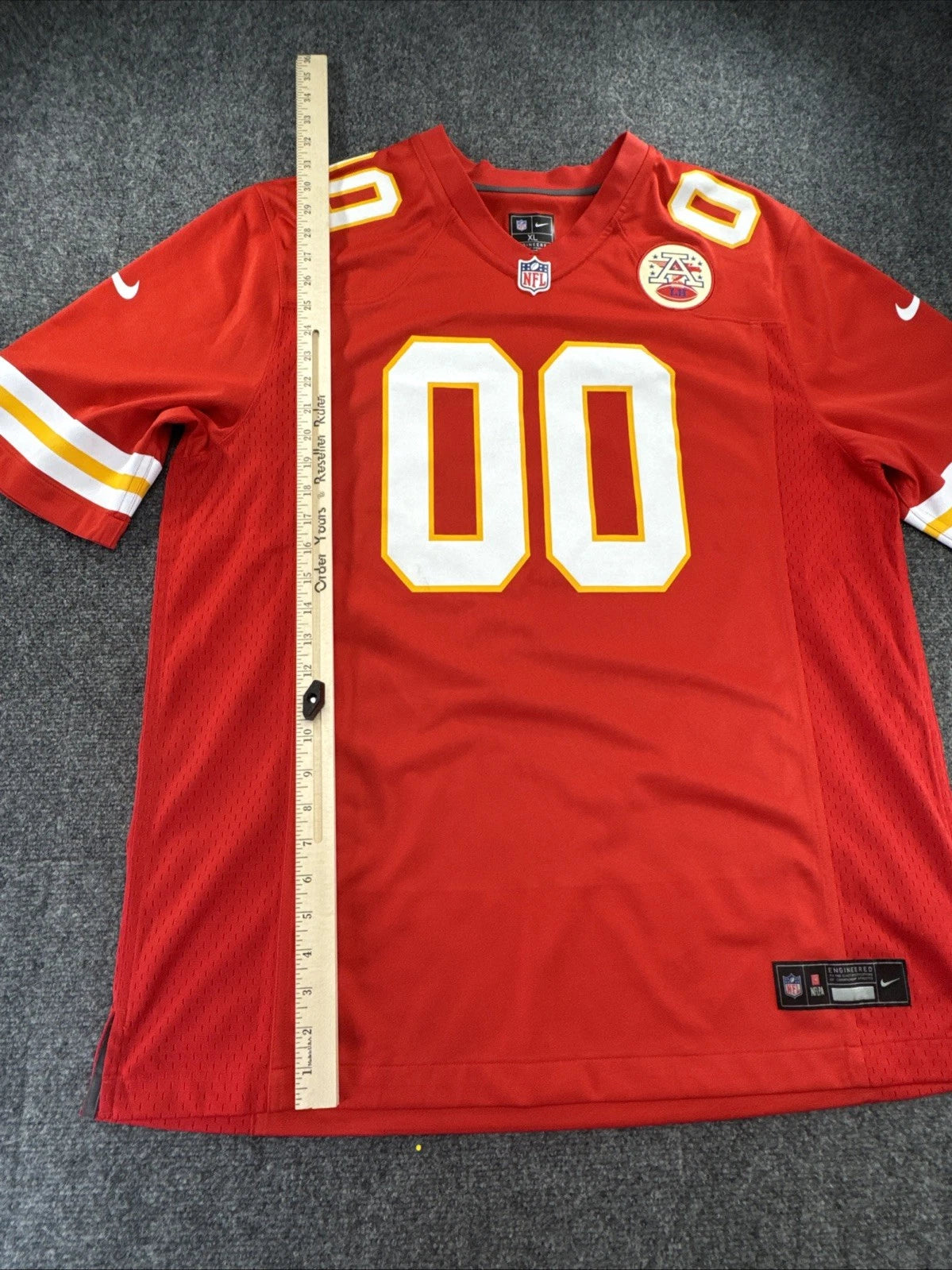 Nike Kansas City Chiefs NFL Custom Coach Eric #00 Red Jersey Mens XL