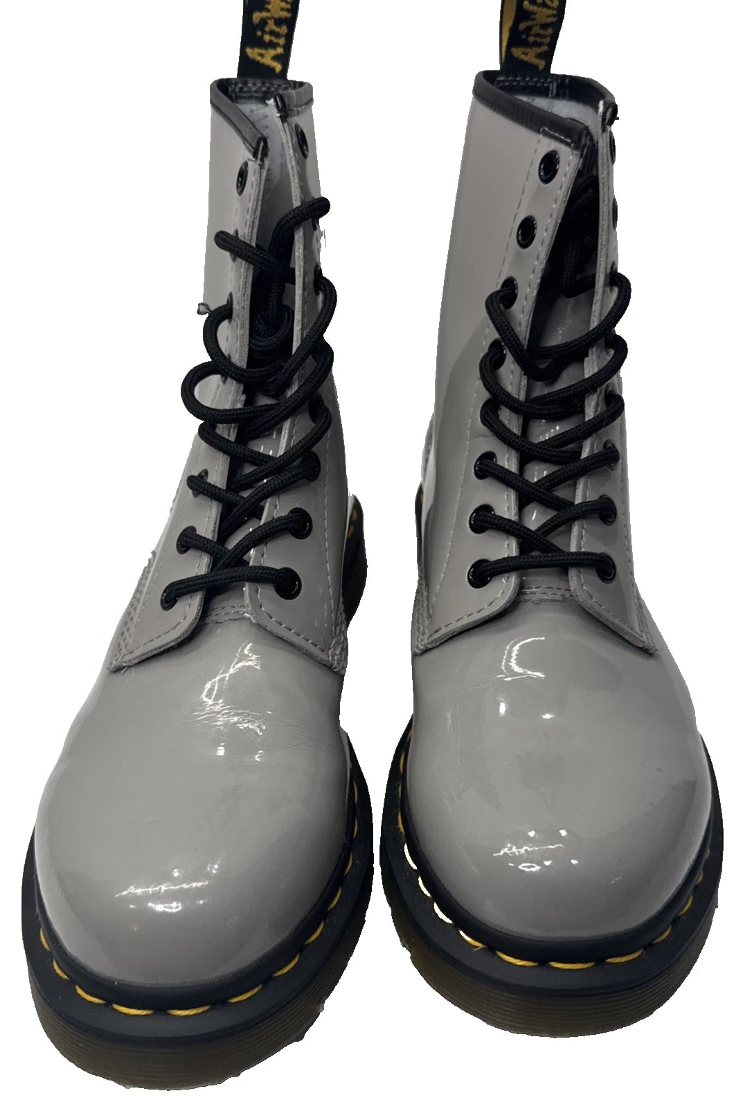 Dr Martens 1460 Patent Lamper Zinc Grey Womens 10 Boots 27635 New No Box