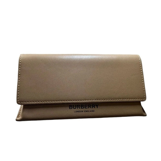 Burberry Tan Leather Eyeglass Sunglasses Case with Dust Bag Authentic