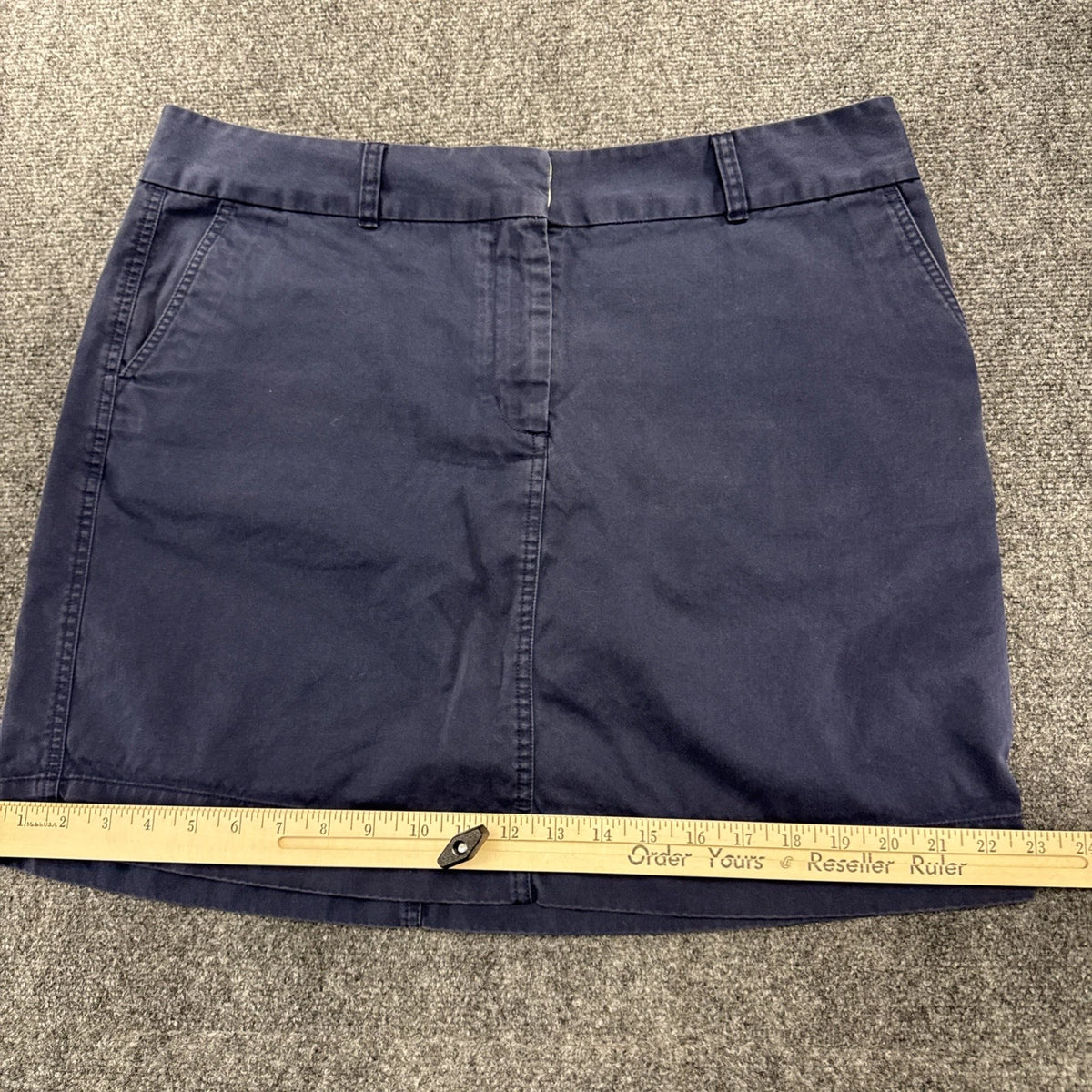 Vineyard Vines by Shep & Ian Women's Navy Cotton Mini Chino Skirt Whale