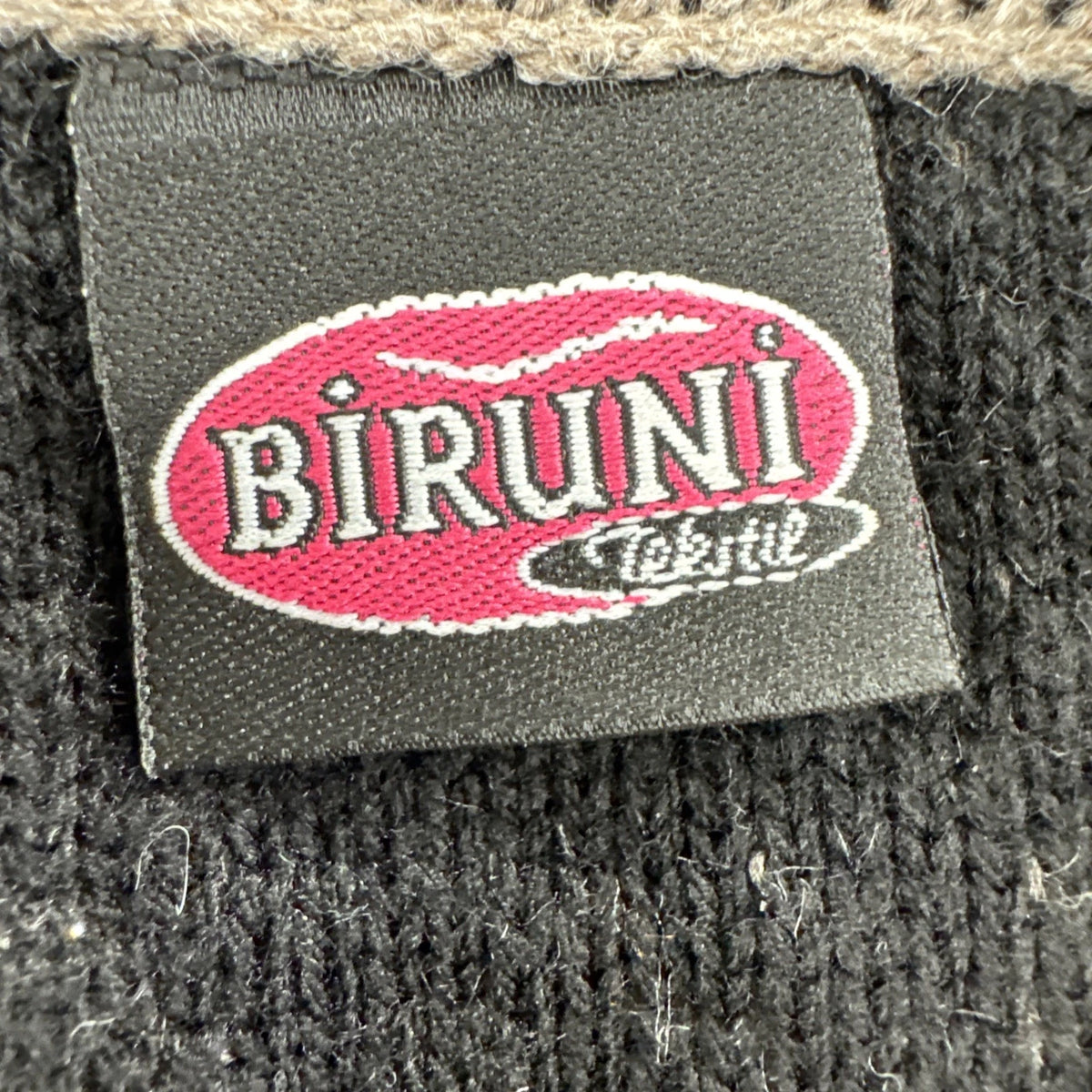 Vintage 90s Biruni Knit Cardigan Women’s M/L Geometric Pockets Turkey