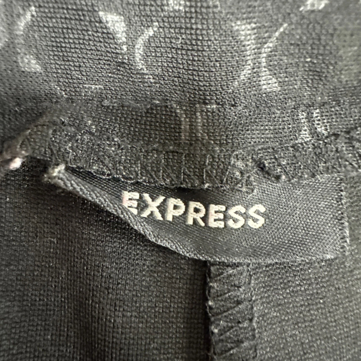 Express Women's Black Wide Leg Dress Pants 11/12 Regular Jacquard Career
