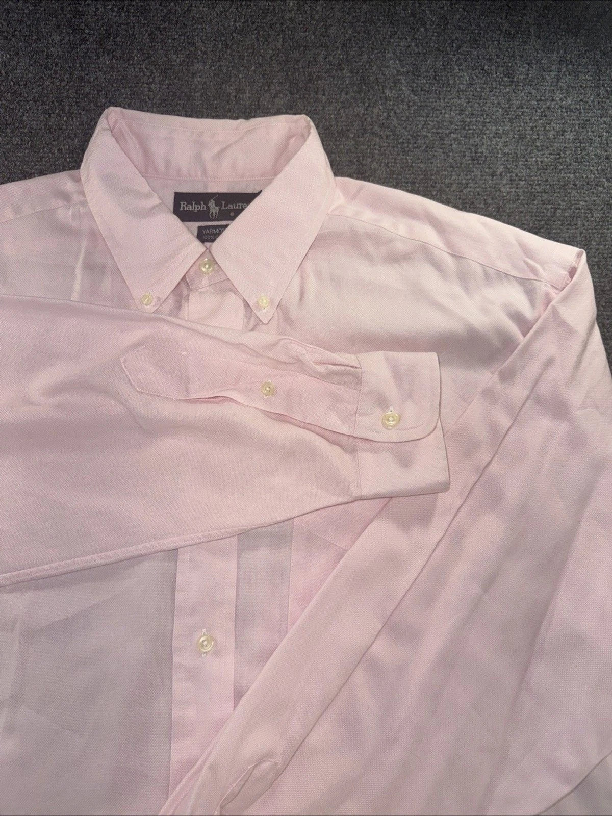 Ralph Lauren Yarmouth Men's Pink Cotton Classic Fit Dress Shirt 16.5 34/35