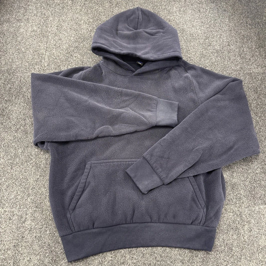 YZY Yeezy Polar Fleece Hoodie Medium Navy Blue Faded Oversized Pullover