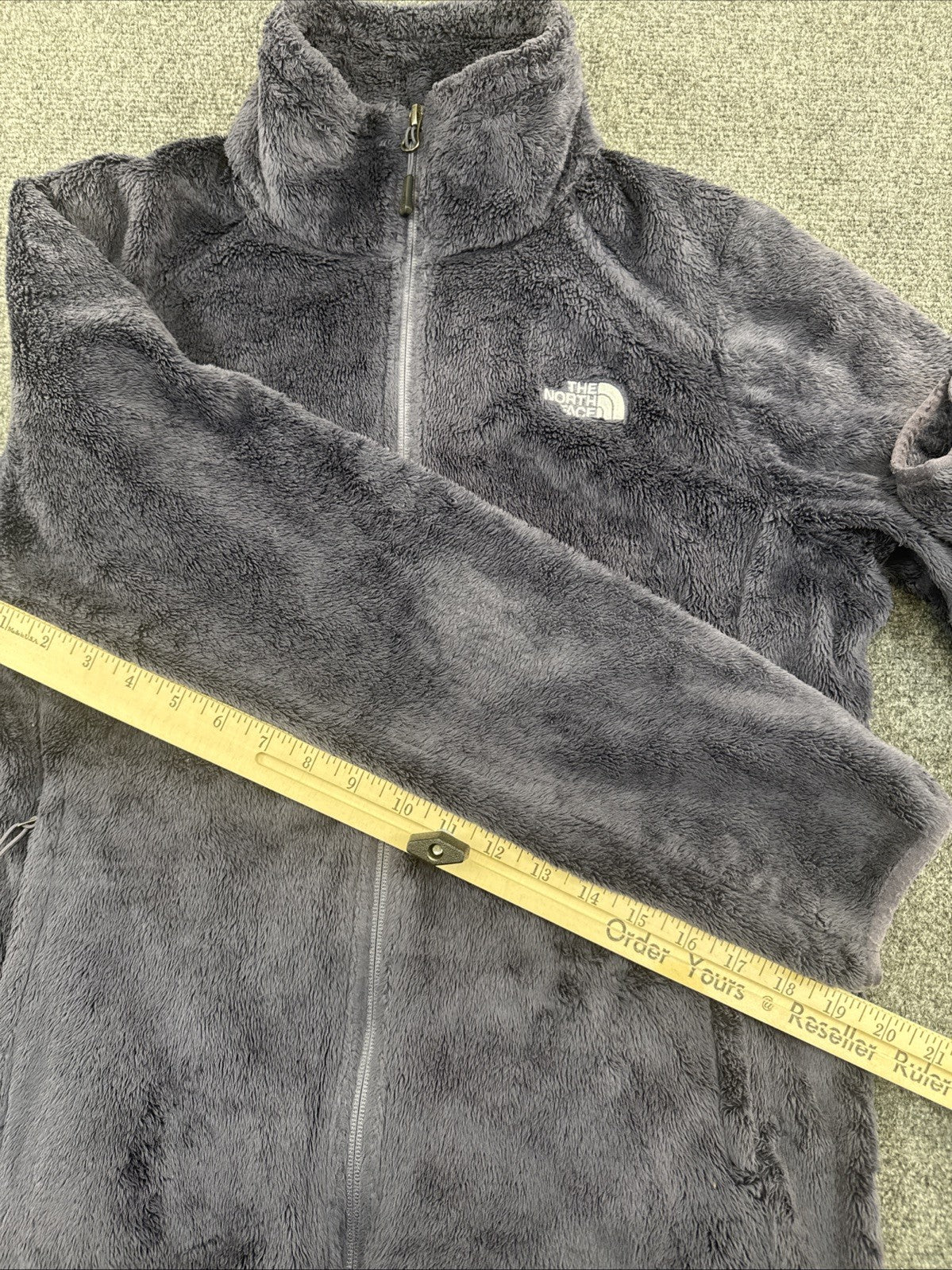 The North Face Osito 2 Women’s Gray High Pile Fleece Jacket C782 Full Zip