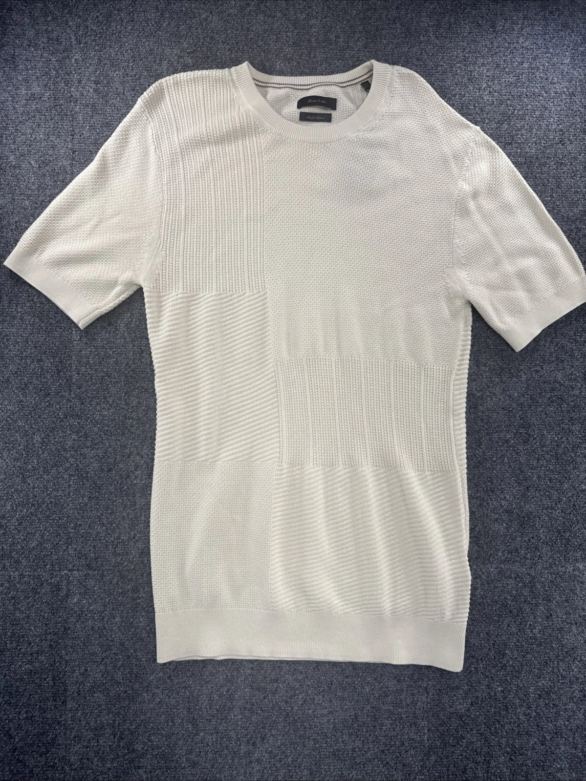 Porter & Ash Refined Structure Knit Top M Cream Modal Blend Quiet Luxury NWT