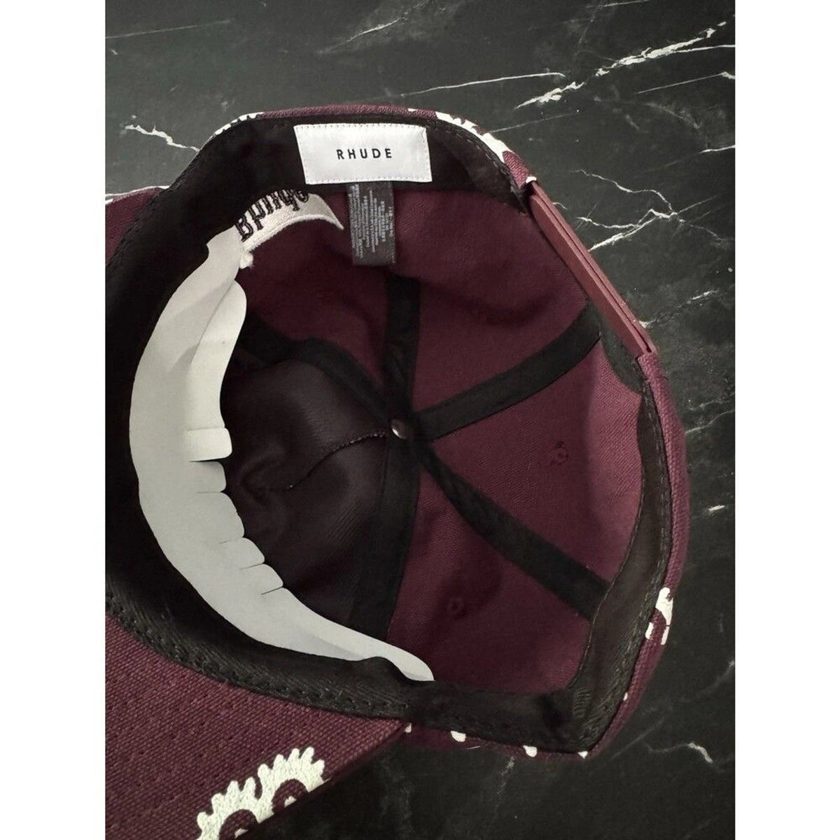 Rhude Rhepurposed R Trucker Hat Burgundy Paisley Bandana Snapback BNWT