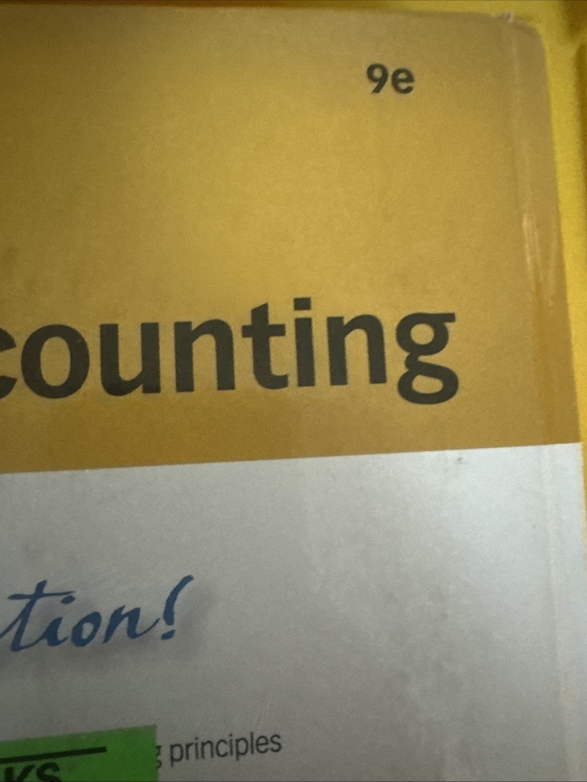 Fianncial and Managerial Accounting 9th Edition Hardcover Needles Beiverd Book