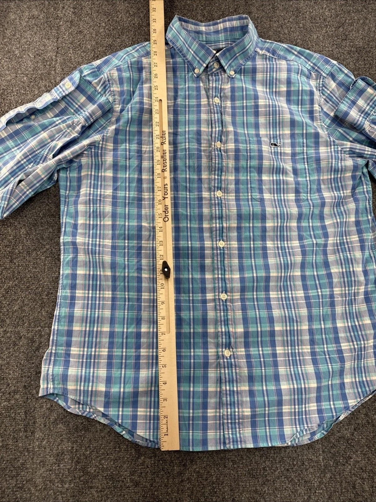 Vineyard Vines Classic Fit Tucker Shirt Blue Plaid Button Down Men’s Large
