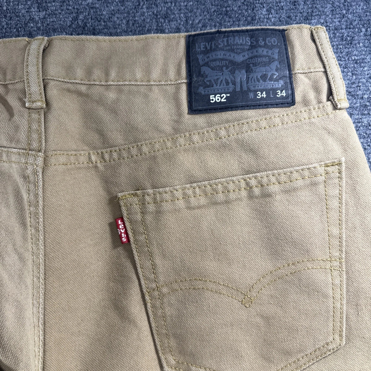 Levis 562 Loose Fit Jeans Mens 34x34 Tan Brown 100% Cotton BNWOT Y2K