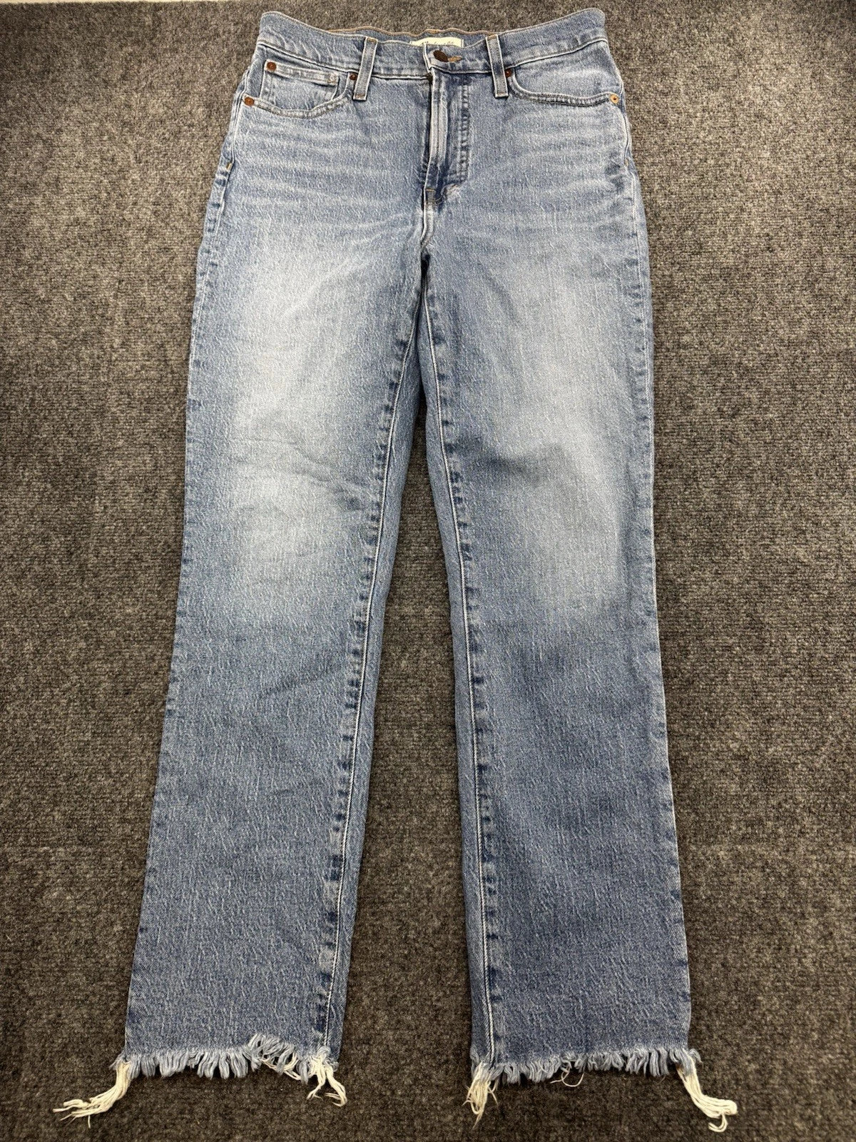 Madewell The Perfect Vintage Jean Womens 28 Straight Frayed Hem