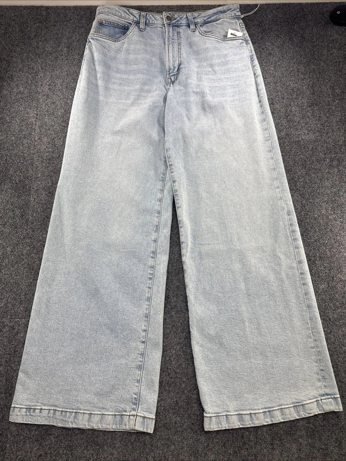 Hudson Jolene Wide Leg Jeans Women 30 Light Wash High Rise 32 Inseam BNWT