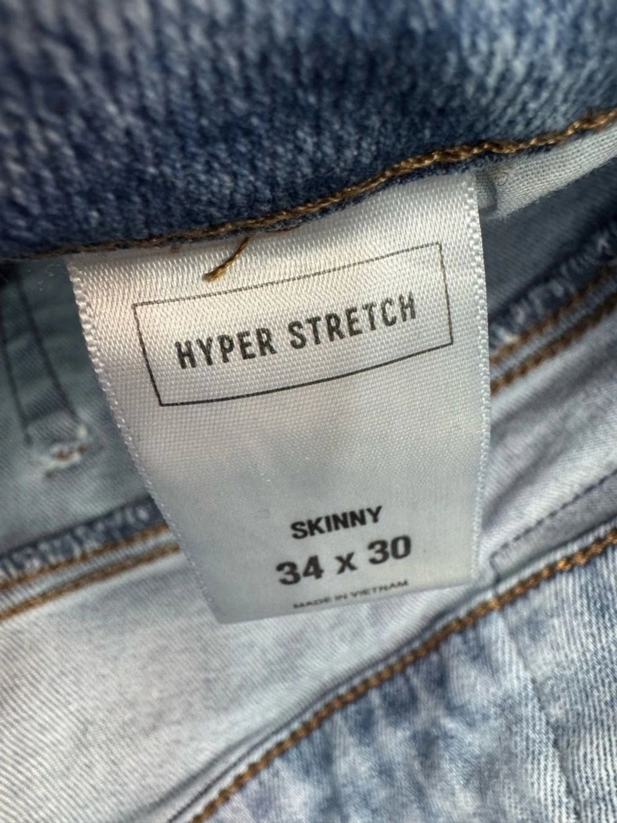 Express Mens Jeans Bundle 34x30 Skinny Hyper Stretch Light Dark Wash Denim Retro