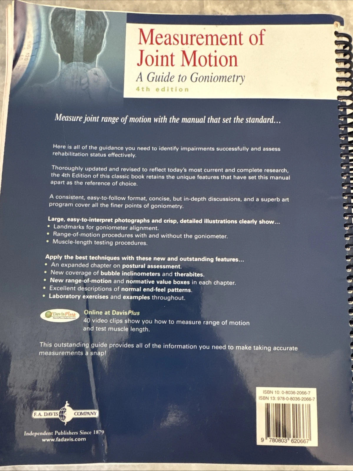 Daniels & Worthingham’s Muscle Testing 6th Ed Manual Examination Spiral