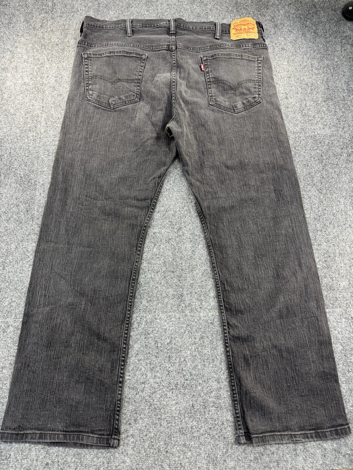 Levi's 569 Loose Straight Jeans Men's W40 L32 Faded Black Denim